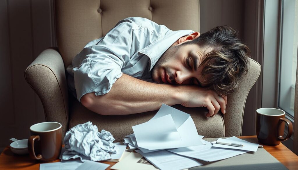 Physical symptoms of exhaustion